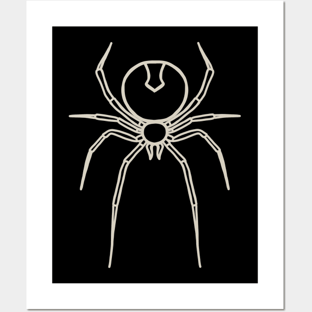 Simply Spooky Collection - Spider - Bat Black and Bone White Wall Art by LAEC